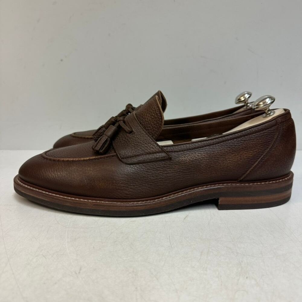 WORN TWICE Brunello Cucinelli Deerskin Tassel Loafer Tobacco Italy EU 45 US 12 - Picture 3 of 11